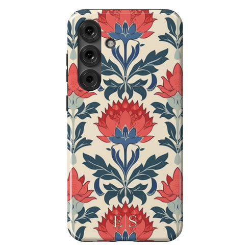 Custom Initials Boho Indian Jaipur Block Print Galaxy Case